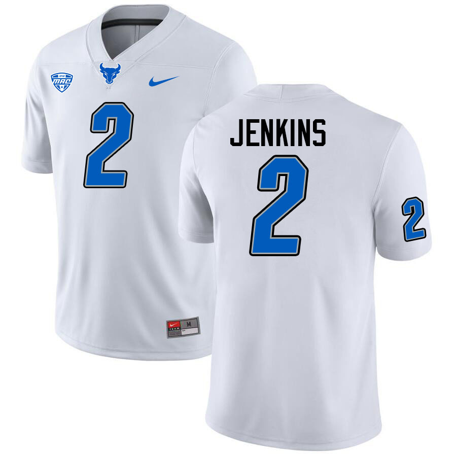 JJ Jenkins UB Bulls Jersey,University Of Buffalo Bulls #2 JJ Jenkins Jersey Youth-White